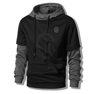 Low Price Plain Custom Logo <b>Men</b> <b>Pullover</b> Hoodies Cotton Blended Oversized <b>Pullover</b> <b>Men</b> <b>Pullover</b> Hoodies - Product Image 1