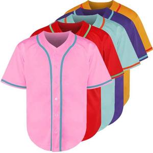 Service OEM Chemises de maillot de baseball unies respirantes à sublimation personnalisée pour hommes Patron de couture vierge de maillot de baseball pour la vente en gros - Product Image 3