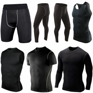 Diseño personalizado Hombres Gimnasio Fitness Set Secado rápido Compresión Camiseta sin mangas Ropa deportiva Ropa de entrenamiento - Product Image 6