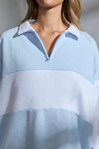 Custom Embroidered Eco-Friendly Oversized French Terry Half Zip Pullover Women Winter Gym <b>Hoodie</b> Drop Shoulder Streetwear <b>Hoodie</b> - Product Image 5