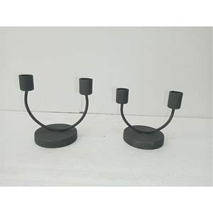 Factory Direct Modern Iron Candle Holder | Matte <b>Black</b> Powder Coated Metal <b>Candelabra</b> Decorative Candle Stand for Hotel & Events - Product Image 5