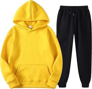 Sudadera Sudaderas con capucha para hombre Jersey de manga larga Sudaderas con capucha Sudadera Pantalones de chándal Conjunto Casual Sudaderas con capucha Jersey Amarillo - Product Image 1