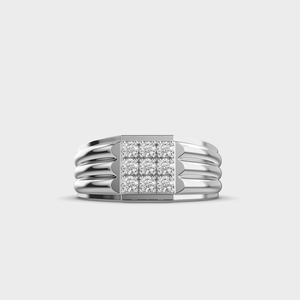 Bague de fiançailles et de mariage en argent sterling 925, tendance, sertie de diamants moissanite, pavé, pour couples, fête - Product Image 5