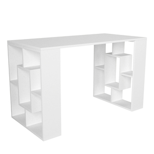 Escritorio de estudio de diseño moderno de Valancia de lujo exclusivo del superventas de Turkiye, escritorio de oficina de aglomerado blanco - Product Image 2