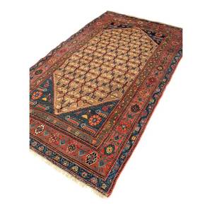 พรมขนสัตว์ถักมือ Kiaan Paem-624 สีเบจ-น้ำตาล ลายเรขาคณิต สำหรับห้องนั่งเล่น ใช้ในบ้าน ทางเข้าบ้าน โถงทางเดิน ห้องวัยรุ่น - Product Image 2