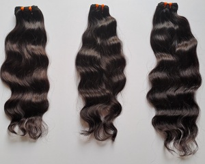 Extensiones de cabello virgen indio y vietnamita Cabello humano crudo en ondas rectas naturales Paquetes de longitud estirada de 30-36 pulgadas - Product Image 5