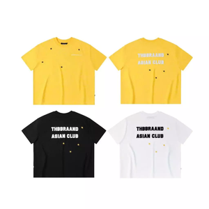 ODM OEM Imprimé Oversize Boxy T-Shirt Tissu gaufré Respirant Conception écologique pour hommes et femmes Plus Size Made in Vietnam - Product Image 1