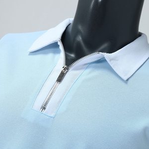 T-shirt pour homme à manches courtes en jersey 100% polyester, coupe confortable, motif 3D, séchage rapide, boutons sur le devant - Product Image 1