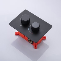 Robinet mélangeur thermostatique professionnel en laiton à commande d'eau chaude et froide, dissimulé, 3 voies, pour douche