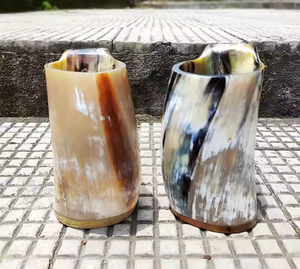 Authentique Viking Corne À Boire Tasses Médiévales Tankards Corne De Bière Tasses Garçons D'honneur Meilleur Homme Demoiselle D'honneur Mariage par croissant artisanat - Product Image 4