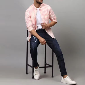 Wholesale Custom <b>Men's</b> Slim Fit <b>Jeans</b> Pants Quick Dry New Design Mid Waist Denim Street Wear OEM Available - Product Image 6