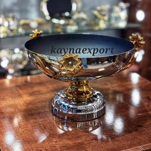 <b>Fancy</b> Modern Round Aluminum Metal Stand Eco-Friendly Disposable Durable High Quality Dish Bowl for <b>Chocolate</b> and Dry Fruit - Product Image 6