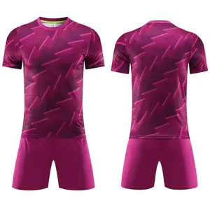 2024 uniformes de football personnalisés de haute qualité meilleur prix maillots de football pour adultes jeunes France polyester maille matériel ensembles d'équipe - Product Image 1
