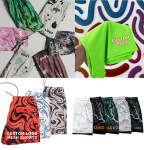 Wholesale Custom Men Casual Double <b>Layer</b> Sublimation 100% Polyester Breathable Quick Dry Streetwear Gym Basketball 5 Inch Inseam - Product Image 5