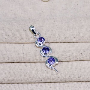 Colgante de diseño de tendencia, joyería de piedras preciosas de amatista, collar de plata de ley 925, regalo de boda para amor con joyería de sello 925 - Product Image 2