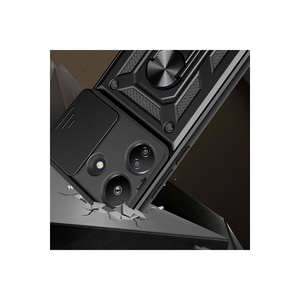 Coque en silicone bleue Netzy Poco C65 avec support magnétique, protection de l'appareil photo et fonction coulissante, modèle 5G, finition givrée - Product Image 2