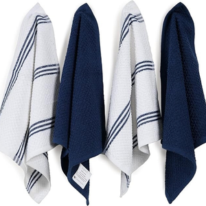 Ensembles de serviettes de cuisine en coton rayé tissé en gros | 100% torchons en coton | Logo personnalisé ou Design pour la maison et le restaurant - Product Image 5