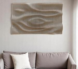 Art mural en bois ondulé tendance Art déco Fait à la main pour la célébration d'anniversaire à prix avantageux - Product Image 5