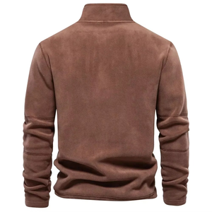 Sweat-shirts à fermeture éclair sur le côté pour femmes OEM, coupe ample décontractée, en polaire chaud avec poche kangourou pour vêtements pour hommes et femmes - Product Image 4
