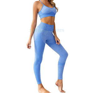 Women's High Elastic Breathable Yoga <b>Leggings</b> <b>Waterproof</b> Gym Bra Seamless Fitness Workout Gear Solid Pattern for Sports Gym Use - Product Image 2