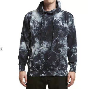 OEM Pull-over à capuche à fermeture éclair épais pour hommes Tie Dye French Terry Fleece Winter Oversized Garment with Puff Techniques - Product Image 4