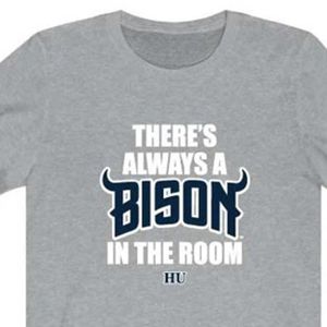 Howard University BISON T-shirt avec logo avant «There's Always BISON Room» Tissu tricoté imprimé HBCU Pride Apparel respirant - Product Image 4
