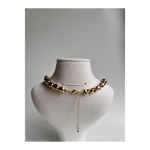 Collana in oro schiacciato di forma lucida - Product Image 6