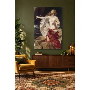 Impression sur toile Fida Herbert Draper Ariadne on the Rocks - Product Image 1