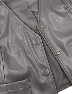 Chaleco de Cuero Vacuno Genuino de Último Diseño, Chaleco Corto Impermeable con Logotipo Personalizado para Motocicleta, Chaleco de Cuero para Mujer - Product Image 3