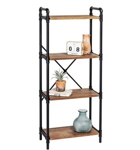 Estantería moderna de lujo de alta calidad de hierro macizo de madera de mango, superventas, estantería plegable para el hogar, oficina, comedor, almacén - Product Image 1