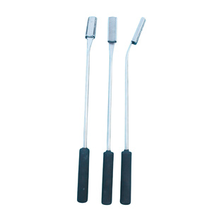 Juego de 3 Limas Dentales Equinas, Limas Rectas para Dientes de Caballo, Instrumentos Quirúrgicos, Reutilizables para Perros, Acero Inoxidable 304, CE - Product Image 1