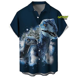 Chemises Hawaïennes de Plage à Manches Courtes Respirantes et Décontractées Grande Taille avec Impression Numérique par Sublimation et Boutons Personnalisables - Product Image 3