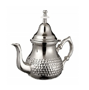Mughlai Style Silver Plated Coffee and Tea Pot with Lid Designer Handle Engraved Leaves for Serving at Home - Product Image 6