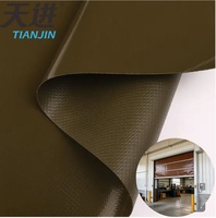 Tissu de bâche pour porte rapide en PVC tissé 910 GSM, imperméable, ignifuge, résistant, enduit pour panneaux de porte à enroulement rapide