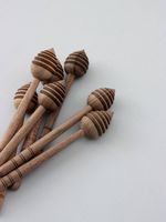 Baguette de Miel en Bois Emballée Individuellement, Lot de 20, 6 Pouces, Vaisselle de Mariage