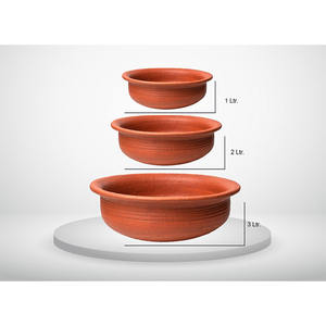 Handmade 500ml to 3000ml Terracotta Clay Pottery Modern Large Handi Earthen <b>Pot</b> Kitchen <b>Cooking</b> Serving High Quality Material - Product Image 4