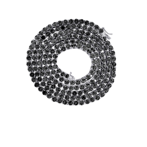 Collier chaîne tennis pour homme en or massif 14 carats 3mm 4mm 5mm diamants noirs cultivés en laboratoire 22 pouces meilleur prix - Product Image 4