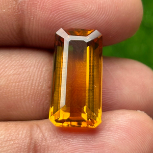 ซิทรีนธรรมชาติซิทรินเหลี่ยมเพชรพลอยตัดอัญมณีหลวมปรับเทียบได้โดยตรงจากอินเดีย - Product Image 1