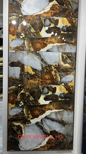 Nueva llegada 600*1200mm Interior Porcelana India 8,5mm Espesor Superficie de alto brillo Diseño moderno Estilo Firebrick ACCENTS - Product Image 4