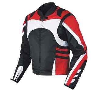 Chaqueta de Motociclista de Cuero Genuino para Hombre al por Mayor, Fabricada por OEM, Ropa Exterior para Motociclistas con Cremallera y Hombreras Acolchadas - Product Image 3