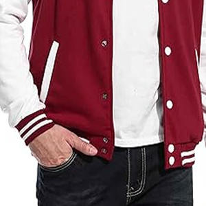 Ventes en gros de vestes universitaires en toile de haute qualité pour hommes, logo personnalisé, broderie en chenille, corps en laine, manches en cuir - Product Image 4