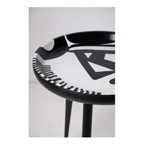 Table d'appoint ronde peinte à la main à bas quantité minimale de commande Table de salon basse Logo en métal occidental Article Fabricant de style de bâtiment Grossiste - Product Image 2