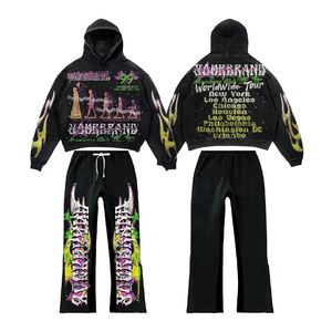 Conjunto de chándal DTG DTF personalizado para hombre, ropa de gimnasio con logotipo personalizado, ropa deportiva de entrenamiento al por mayor, traje de jogging de moda - Product Image 1