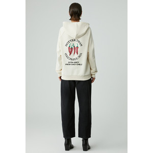 Sudadera con Capucha y Bolsillo Canguro Estampada de Gran Tamaño para Mujer, Marca GRIMELANGE CHILLI - Product Image 5
