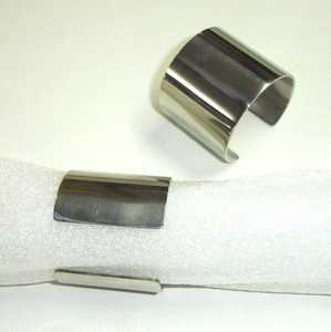 Anneau de serviette ovale en laiton, design haut de gamme, finition brillante, ovale, nickelé, décoration de table élégante, porte-anneau de serviette - Product Image 5