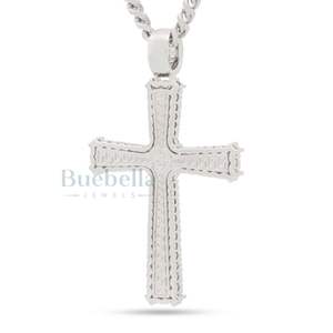 S925 Argent Mixte T Diamant & Moissanite Foi Croix Pendentif Européen Américain Mode Hip Hop Accessoires Pour Hommes - Product Image 5