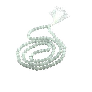 Pierre mala perles de sélénite guérison naturel mala cristal collier perles 108 pierres précieuses naturelles cristal mala grossistes - Product Image 1