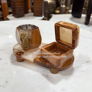 Juego de quemador de incienso de madera de resina de alta calidad, caja acrílica, el mejor enchufe de anís estrellado para soporte de caja de incensario de fragancia religiosa - Product Image 3