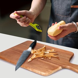 Planche à découper et bloc de boucher faits à la main en bois de bambou écologique lavable au lave-vaisselle pour la préparation des repas de cuisine servant des outils de fromage - Product Image 4