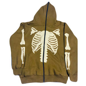 Sudadera con Capucha y Cremallera Completa para Hombre, Diseño de Impresión DTG OEM, Ropa Urbana de Moda, Logotipo Personalizado, Mezcla de Poliéster/Algodón, Alta Calidad, Invierno - Product Image 1